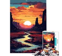 1000 Piece Jigsaw Puzzles Abstract Outback Landscape Interesting Brain Challenge Durable Fragments Not Easy Bend Elegant Birthday Gifts Idea (Size 38x52cm)
