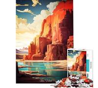 1000 Piece Jigsaw Puzzles Abu Simbel Oil Painting Fun at Home Activities, Wall Decoration Practical Game for And 14 Years And over (38X52cm)