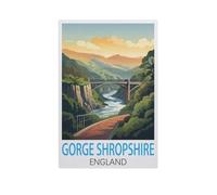 1000 Piece Jigsaw Puzzles Adults Child Educational Toys，Gorge Shropshire England，Classic 3D wooden Puzzle Unique Gift Home Decor（75x50cm）-AK69