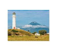 1000 Piece Jigsaw Puzzles Adults Child Educational Toys,Lighthouse at Mount Taranaki,Classic 3D Paper Puzzle Unique Gift Home Decor(38x26cm)-AT36