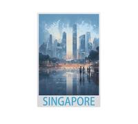 1000 Piece Jigsaw Puzzles Adults Child Educational Toys，Singapore，Classic 3D wooden Puzzle Unique Gift Home Decor（75x50cm）-AL89