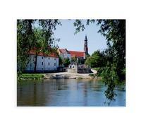 1000 Piece Jigsaw Puzzles Adults Child Educational Toys，View across the Danube to the Ducal Castle and the Eagle，Classic 3D wooden Puzzle Unique Gift Home Decor（75x50cm）-AW33