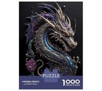 1000 Piece Jigsaw Puzzles- Aesthetic Steampunk Dragon Teenager Puzzles Brain Teaser Game Stress Reliever Deal As Gifts for The Whole Family 52x38cm/1000pcs