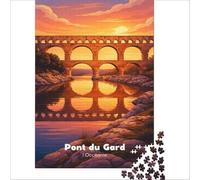 1000-piece jigsaw puzzles Affiche Pont Du Gard | Precision cutting Parent-child interaction deal as gifts for the whole family 50x75cm
