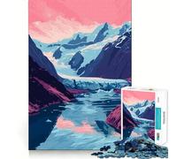 1000 Piece Jigsaw Puzzles Alaska Lake Nature Art Tight Fit Play Logic Thinking Play Chill Play Time Xmas Art Gift (50x75cm)