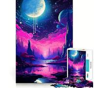 1000 Piece Jigsaw Puzzles Alien Star World Pixel Art Tight Fit Play Logic Thinking Play Chill Play Time Xmas Art Gift (38x52cm)