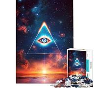 1000 Piece Jigsaw Puzzles AllSeeing Eye in Space Fun at Home Activities, Wall Decoration Practical Game for And 14 Years And over (50X75cm)