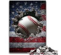 1000 Piece Jigsaw Puzzles American Flag Baseball Educational Family Game Deal As Gifts for The Whole Family for And Age 14 Years Up 38x26cm