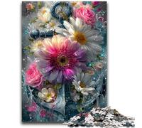 1000 Piece Jigsaw Puzzles Anchor And Flowers Help The Brain Exercise Addictive Toys to Cultivate Patience Suitable for Couples 38x26cm