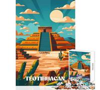 1000 Piece Jigsaw Puzzles- Ancient Teotihuacan Jigsaw for Teenagers Difficult Challenge Challenging To Complete Unique Challenge Game (50x75cm)