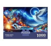 1000 Piece Jigsaw Puzzles- Angel Dreams Spiritual Nightscapes Jigsaw for Adults Brain Teaser Game Difficult Challenge Stress Reduction Gifts 52x38cm/1000pcs