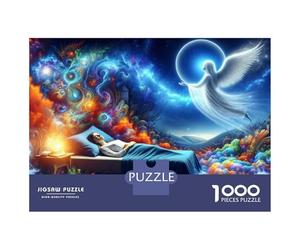 1000 Piece Jigsaw Puzzles- Angel Dreams Spiritual Nightscapes Jigsaw for Adults Brain Teaser Game Difficult Challenge Stress Reduction Gifts 52x38cm/1000pcs