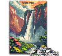 1000 Piece Jigsaw Puzzles Angel Falls Majesty Help The Brain Exercise Addictive Toys to Cultivate Patience Suitable for Couples (size 38x52cm)