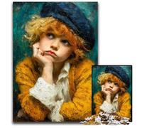 1000 Piece Jigsaw Puzzles Angry Little Boy Wooden Jigsaw Puzzles Games Toys Gift, Enhance Love between Couples for Age 14+ 50X75CM