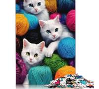 1000 Piece Jigsaw Puzzles Animal Art Cat Square Jigsaw Puzzles, for Adults & Woodenboard Puzzles Puzzle for Summer Lovers 1000pcs (75x50cm) 规则22:Jigsaw