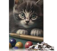 1000 Piece Jigsaw Puzzles Animal Art Cat Square Jigsaw Puzzles, for Adults & Woodenboard Puzzles Puzzle for Summer Lovers 1000pcs (75x50cm) 规则22:Jigsaw