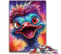 1000 Piece Jigsaw Puzzles Animal Art Ostrich Adult Jigsaw,Learning Educational Toys Family Games Gifts for Friends And Family (26x38cm)