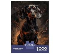 1000 Piece Jigsaw Puzzles- Animal Majestic Dachshund Jigsaw for Adults Brain Teaser Game Difficult Challenge Stress Reduction Gifts 38x26cm/1000pcs