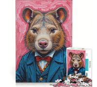 1000-piece Jigsaw Puzzles Animal Wombat, Toy Wall Decor, Challenging To Complete, Improving Love between Couples 38x26cm