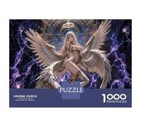 1000-piece Jigsaw Puzzles Anime Angel with Halo And Wings Adult Jigsaw Puzzle Hands-on Game Difficult Challenge Parent-child Interaction 38x26cm/1000pcs