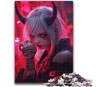 1000 Piece Jigsaw Puzzles Anime Demon Girl Educational Game Challenge Toy Wall Decoration Unique Birthday And Xmas Gifts 50x75cm