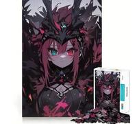 1000-piece Jigsaw Puzzles Anime Girl with Red And Blue Eyes Accurate Cut Art, Mental Challenge Toy, Easy Play Game, Birthday Mind Gift (50x75cm)