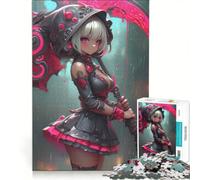 1000 Piece Jigsaw Puzzles Anime Girl with Scythe Gaming, Toy Wall Decor, Interesting Stress Reduction, for Is Ideal As A Gift 50x75cm