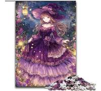 1000 Piece Jigsaw Puzzles Anime Girl Wizard, Help The Brain Exercise Addictive Toys to Cultivate Patience Perfect Decoration (Size 50x75cm)