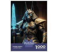 1000-piece Jigsaw Puzzles Anubis God of Egypt Statue Jigsaw Puzzle Anti-Stress Toys Wall Decoration Unique Gifts for Birthday And Christmas 70x50cm/1000pcs