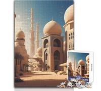 1000-piece Jigsaw Puzzles Arabian Cityscape Toy Intellectual Game Learning Educational Gift For Birthdays Size 50x75cm