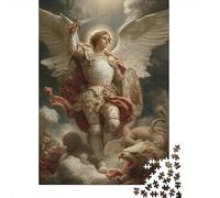 1000 Piece Jigsaw Puzzles- Archangel Michael Heavenly Guardian Jigsaw for Adults Brain Teaser Game Difficult Challenge Stress Reduction Gifts 70x50cm/1000pcs