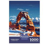 1000-piece Jigsaw Puzzles Arches National Park in Winter Jigsaw Puzzle Anti-Stress Toys Wall Decoration Unique Gifts for Birthday And Christmas 52x38cm/1000pcs