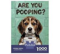 1000 Piece Jigsaw Puzzles- Are You Pooping Beagle with Toilet Paper Jigsaws for Adults DIY Toys Perfect Decoration Deal As Gifts for The Whole Family 38x26cm/1000pcs