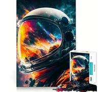 1000 Piece Jigsaw Puzzles Astronau Reflections Tight Fit Play Logic Thinking Play Chill Play Time Xmas Art Gift (50x75cm)