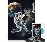 1000 Piece Jigsaw Puzzles Astronaut Basketball Tight Fit Play Logic Thinking Play Chill Play Time Xmas Art Gift (50x75cm)