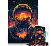 1000 Piece Jigsaw Puzzles Astronaut in Space Perfect Cut Fun Smart Play Activity Cozy Fun Time Birthday Art Play (50x75cm)