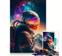 1000 Piece Jigsaw Puzzles Astronaut in The Space Perfect Cut Fun Smart Play Activity Cozy Fun Time Birthday Art Play (38x26cm)
