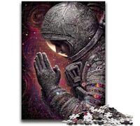 1000 Piece Jigsaw Puzzles Astronaut Praying Puzzles for Adults,Stress Reliever Staycation Kill Time Enhance Love between Couples (50x75cm)