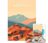 1000 Piece Jigsaw Puzzles Atlas Mountains Morocco Educational Games Challenging Game Toys Gifts for Women Men Family Activities (Size 75x50cm)
