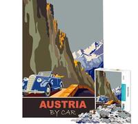 1000 Piece Jigsaw Puzzles Austria by Car Addictive Toys to Cultivate Patience Hands-on Game for The Whole Family Funny Gifts (Size 38x52cm)