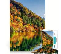 1000 Piece Jigsaw Puzzles Autumn Forest Reflection Tight Fit Play Logic Thinking Play Chill Play Time Xmas Art Gift (50x75cm)