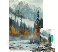 1000 Piece Jigsaw Puzzles Autumn in Forest Nature Tight Fit Play Logic Thinking Play Chill Play Time Xmas Art Gift (50x75cm)
