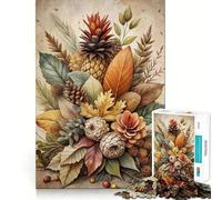 1000 Piece Jigsaw Puzzles Autumnal Still Life with Pineapple Tight Fit Play Logic Thinking Play Chill Play Time Xmas Art Gift (38x52cm)