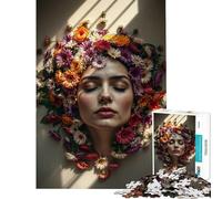 1000 Piece Jigsaw Puzzles- Awakened by Flowers Difficult And Challenge But Fun And Humorous Impossible Game for Ages 14 And over (38x26cm)