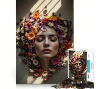 1000 Piece Jigsaw Puzzles Awakened by Flowers Perfect Cut Fun Smart Play Activity Cozy Fun Time Birthday Art Play (38x52cm)