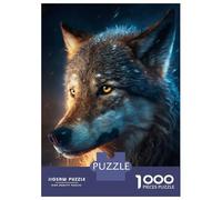 1000-piece Jigsaw Puzzles Awesome Wolf Adult Jigsaw Puzzle Hands-on Game Difficult Challenge Parent-child Interaction 52x38cm/1000pcs