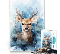 1000 Piece Jigsaw Puzzles Baby Roe Deer Tight Fit Play Logic Thinking Play Chill Play Time Xmas Art Gift (50x75cm)