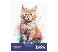 1000 Piece Jigsaw Puzzles- Baby Siberian Cat Kitten Teenager Puzzles Brain Teaser Game Stress Reliever Deal As Gifts for The Whole Family 70x50cm/1000pcs