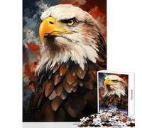 1000 Piece Jigsaw Puzzles- Bald Eagle Gaze Home Decoration Toys Birthday Gifts Educational Game Train Your Brain And Hands Size 38x26cm
