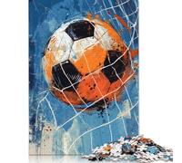 1000 Piece Jigsaw Puzzles Ball in Net Soccer for Adults Kids Wooden Puzzles Educational Toys 1000pcs (75x50cm)